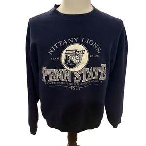 Vintage Penn State Nittany Lions Crewneck Sweatshirt - Navy Blue, Size L